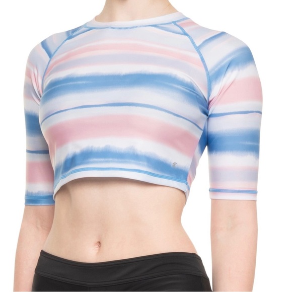 KYODAN SWIM • NWT! Crop Rash Guard UPF 40 - Watercolor - Picture 2 of 16